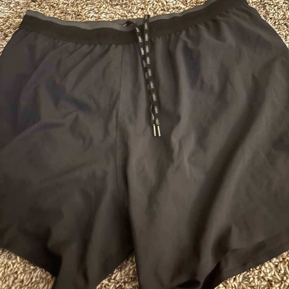 Black Athletic Shorts for Women rabbit l